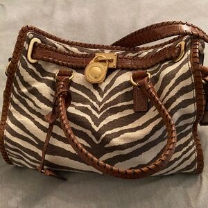 Michael Kors Zebra print Hamilton purse